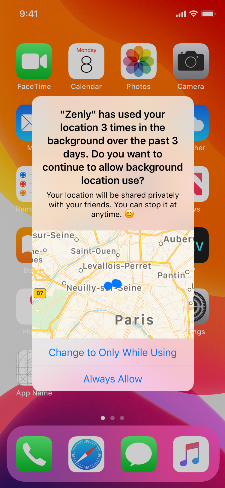 Configure iOS13 location settings – Zenly Community